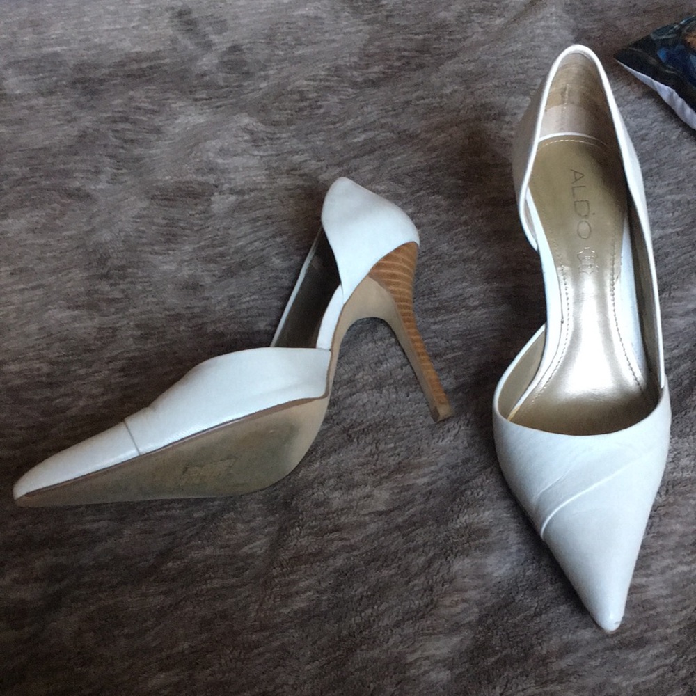aldo white high heels